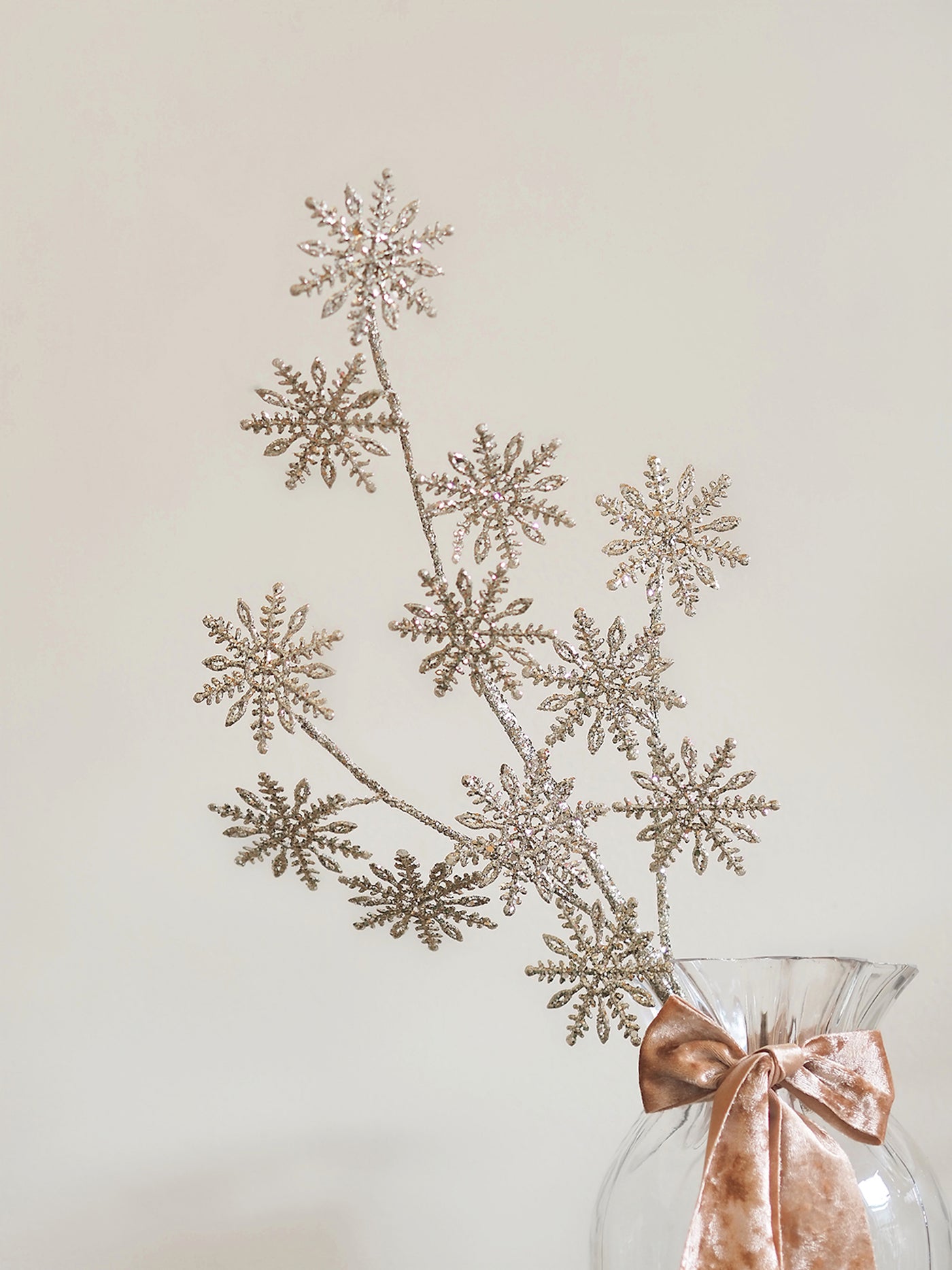 Glittered Snowflake Stem
