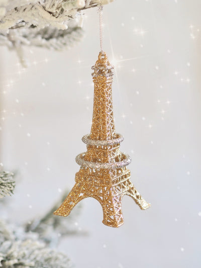 Champagne Eiffel Tower Ornament