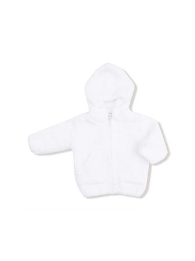 White Chenille Hoodie