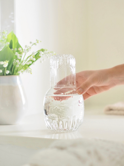 Julie Embossed Bedside Carafe - The Cross Decor & Design