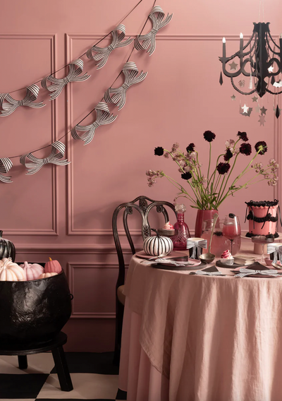 Stripy Black And White Bow Garland - The Cross Decor & Design