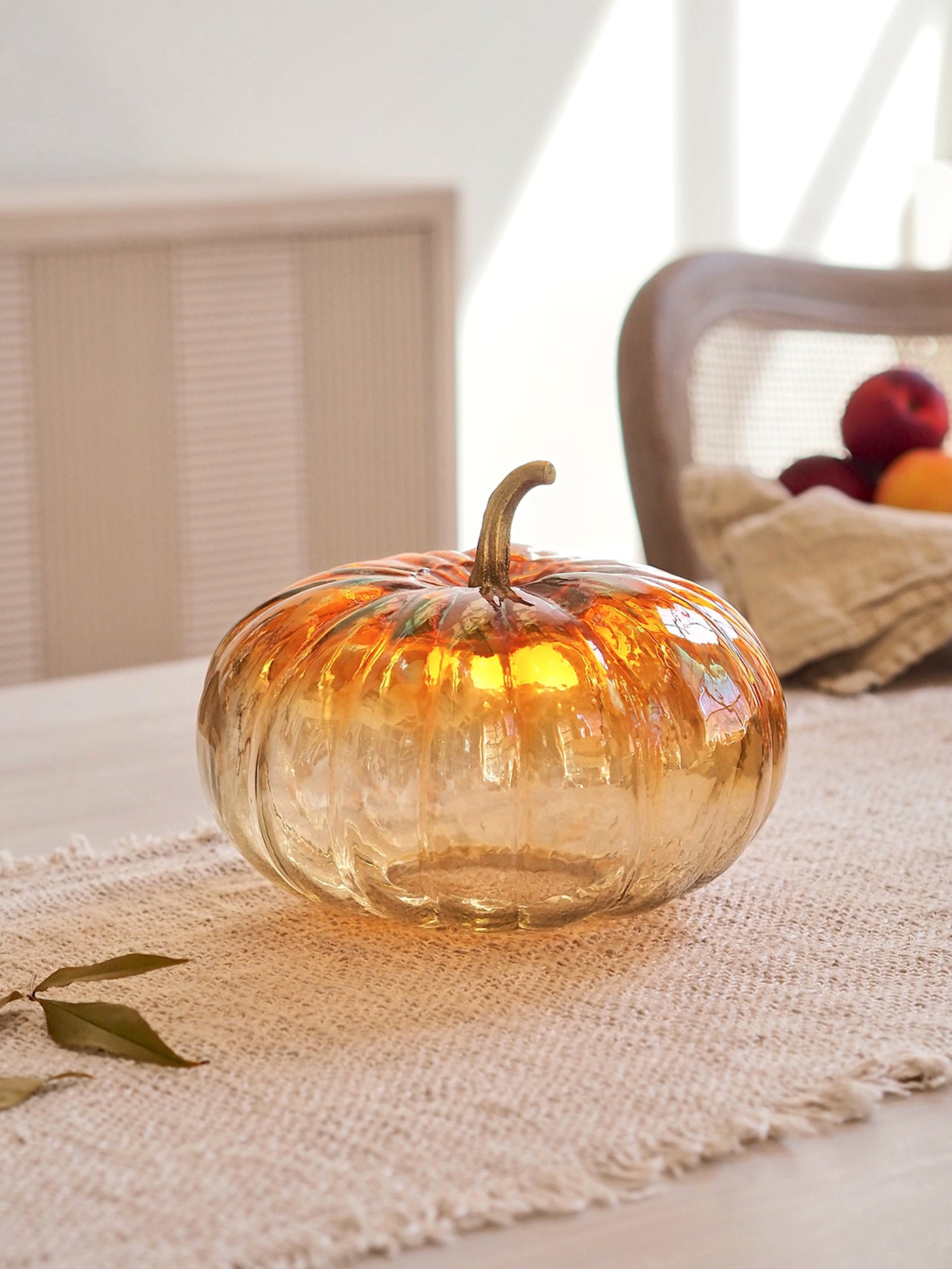 Glass Decorative Pumpkin