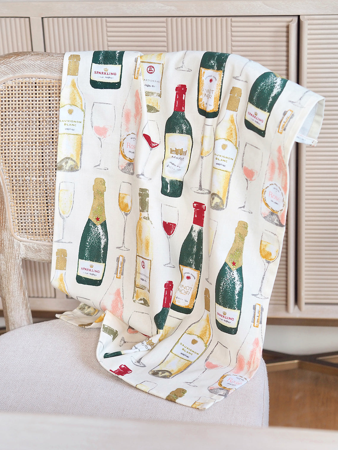 Wine & Dine Tea Towel - The Cross Decor & Design