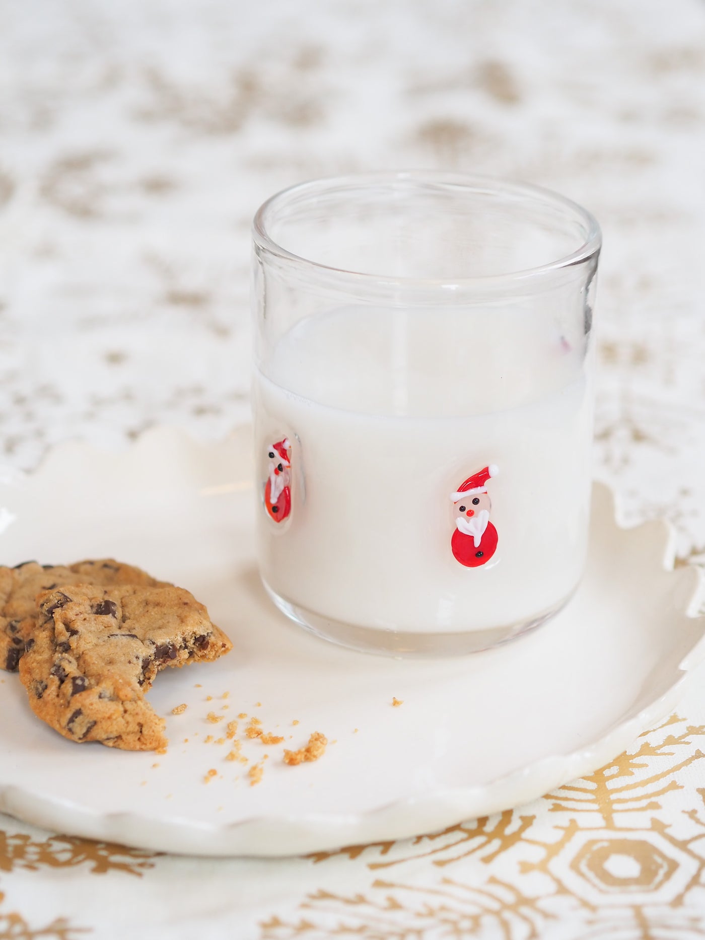 Holiday Santa Drinking Glass