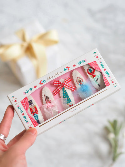 Embroidered Nutcracker Hair Clips