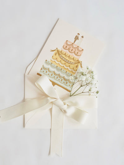 Congrats Wedding Cake Card - The Cross Decor & Design