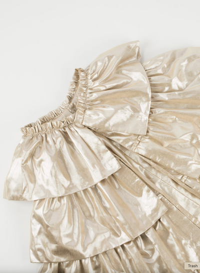 Gold Ruffle Cape - The Cross Decor & Design
