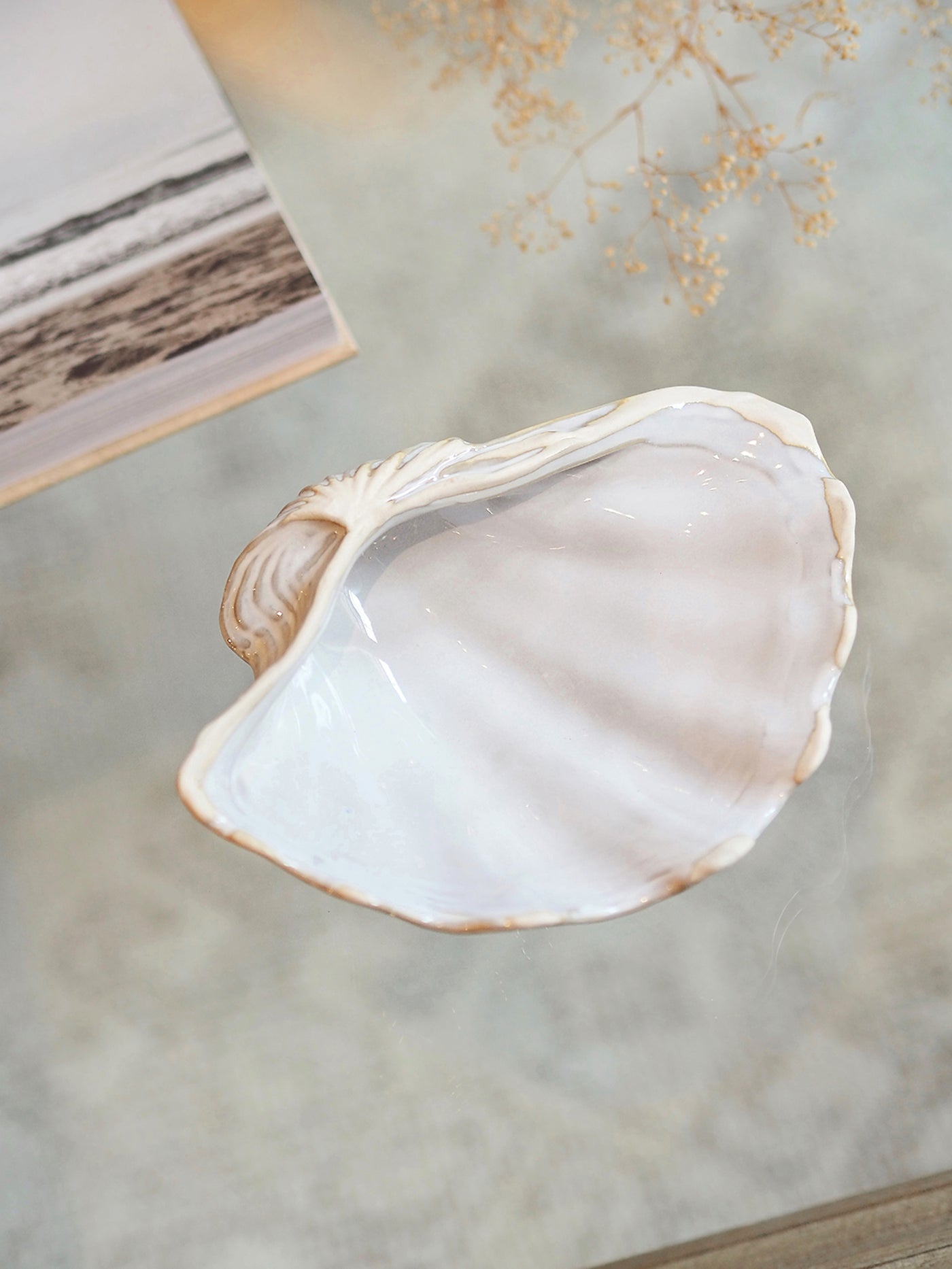 White Clam Shell Trinket Dish - The Cross Decor & Design