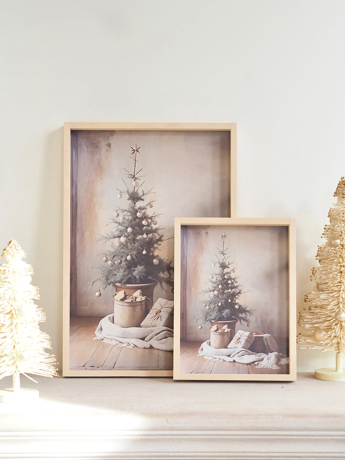 Vintage Christmas Tree Framed Print