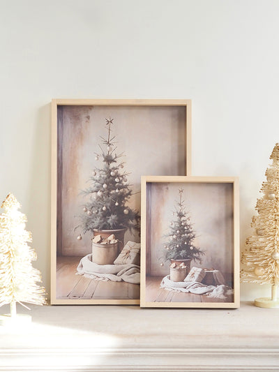 Vintage Christmas Tree Framed Print