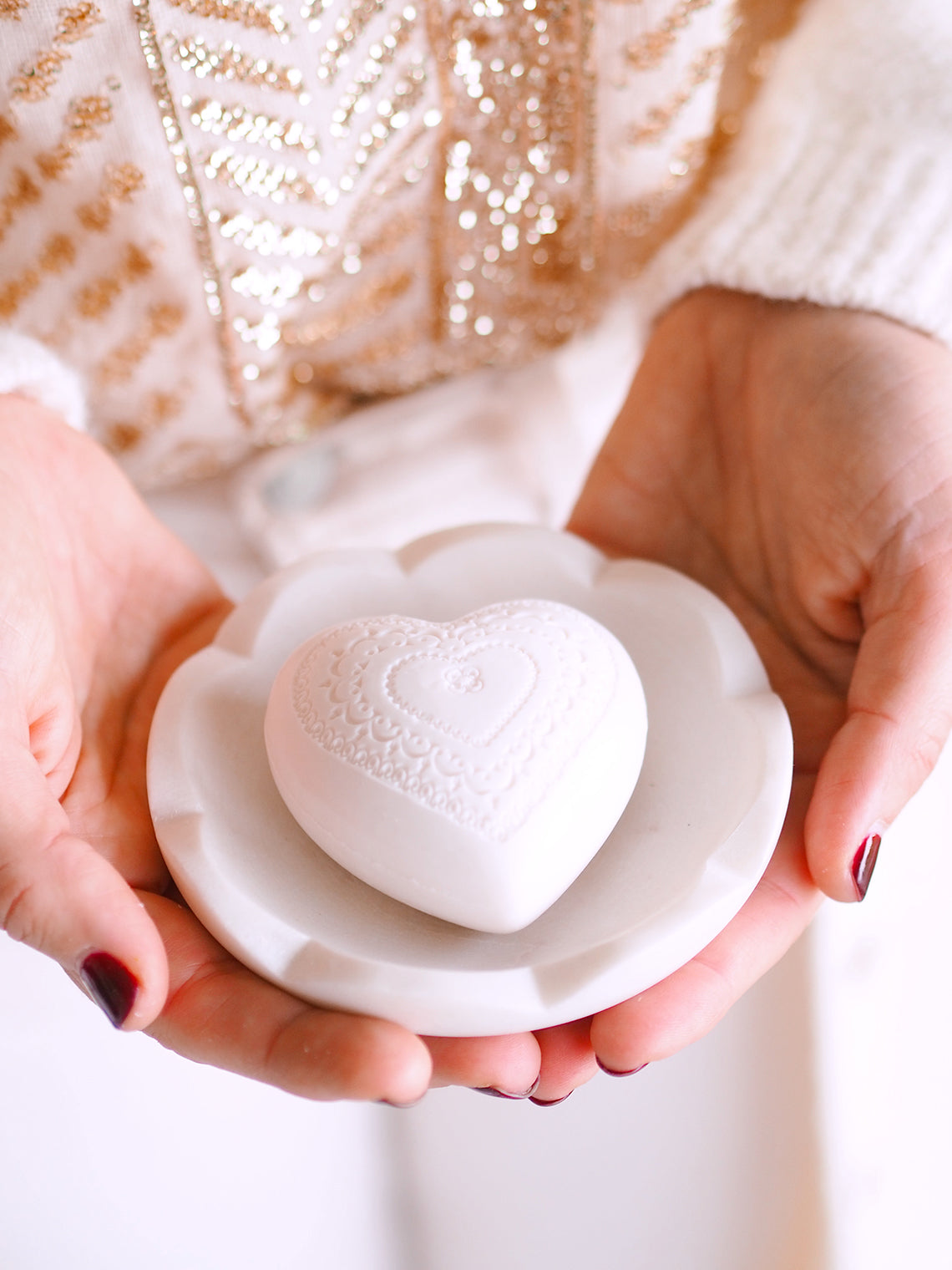 Bijou Marble Scalloped Bowl