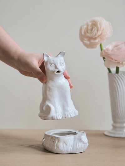 Setsuko Cat Incense Burner - The Cross Decor & Design