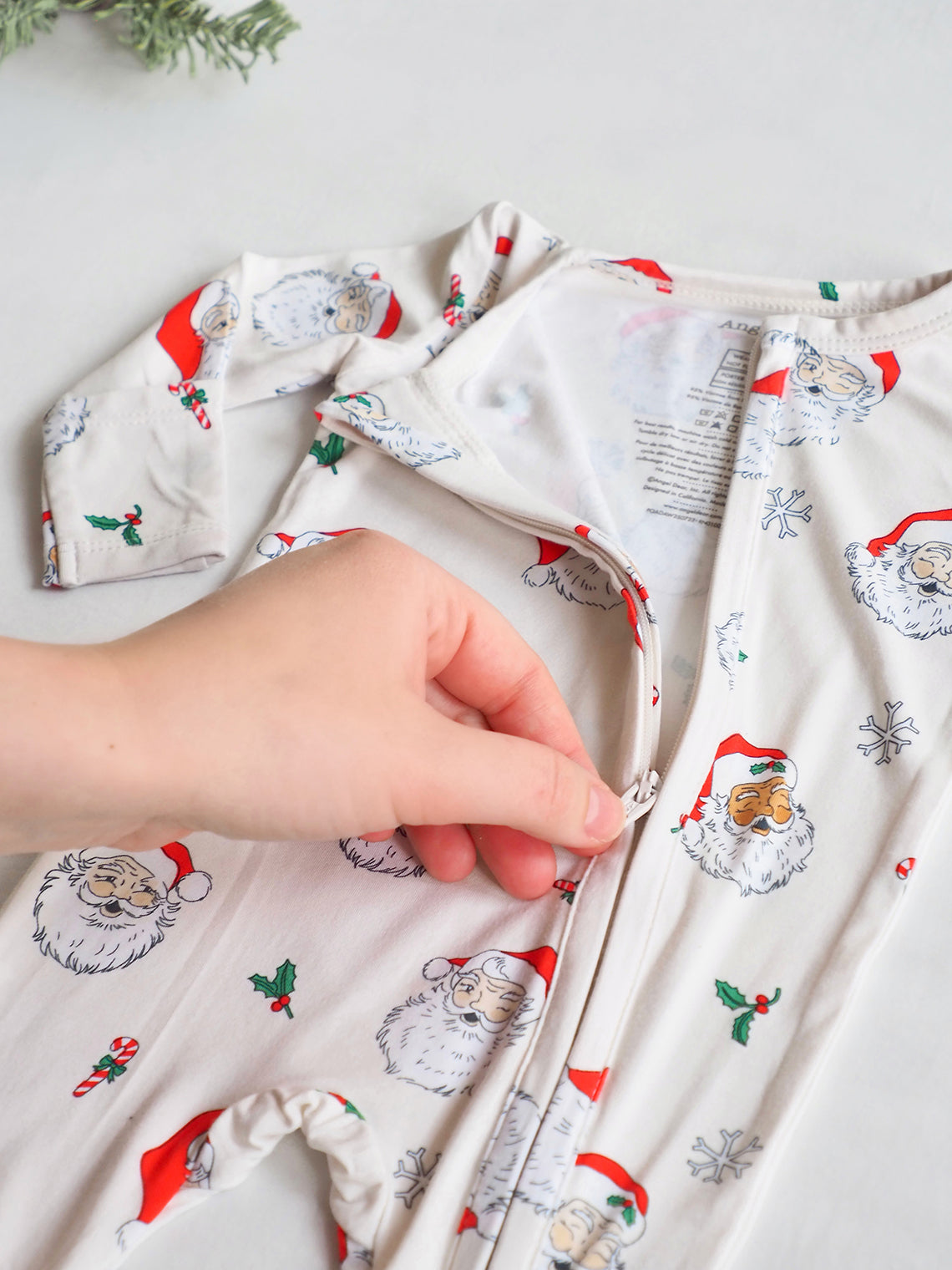 Vintage Santas Zipper Footie