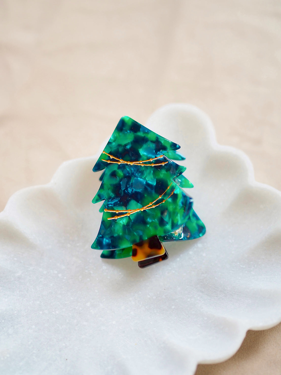 Festive Tree Claw Clip