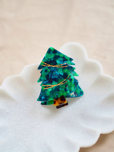 Festive Tree Claw Clip