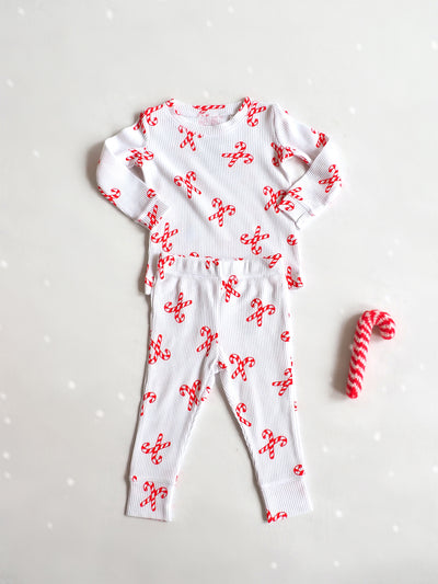 Red Candy Canes Loungewear Set