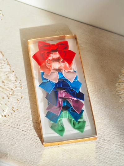 Radiant Velvet Bow Hair Clips