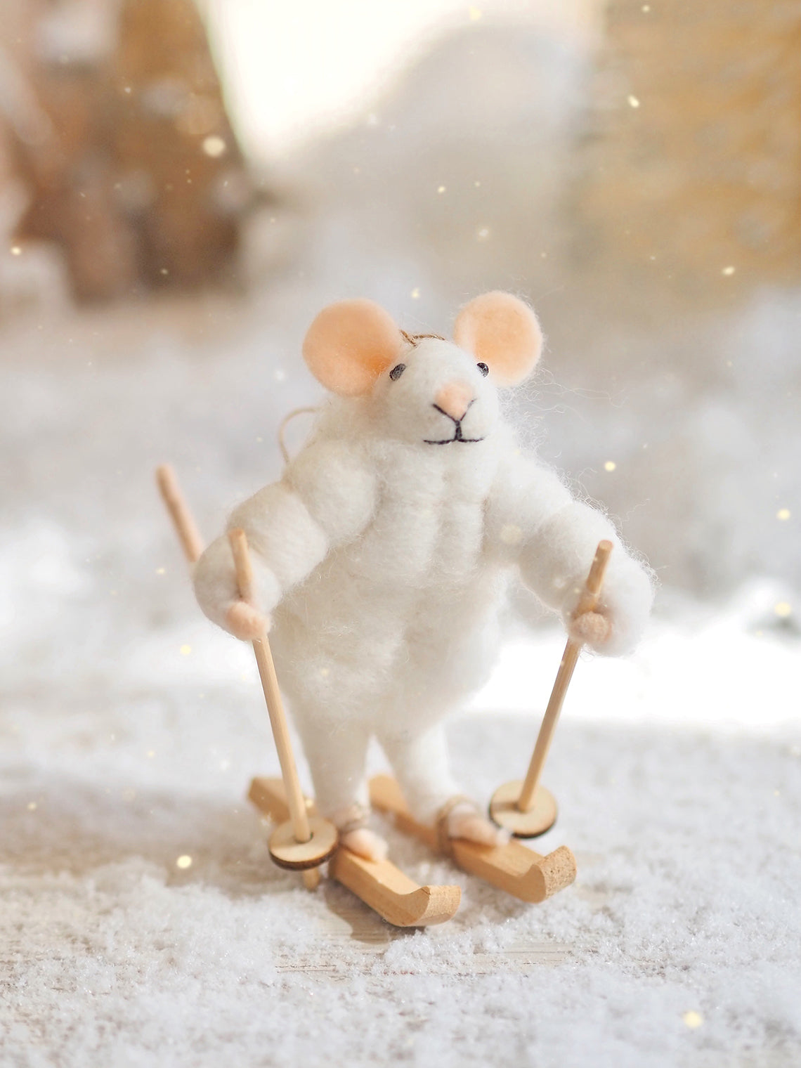 Mimi Frost Skiing Mouse Ornament
