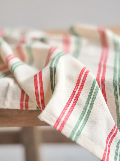 Festive Stripe Tea Towel