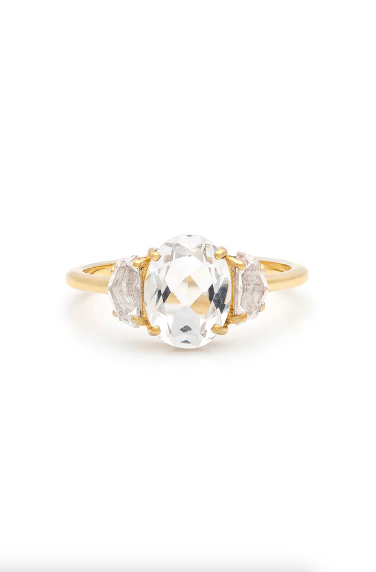 Epaulette White Topaz Ring - The Cross Decor & Design