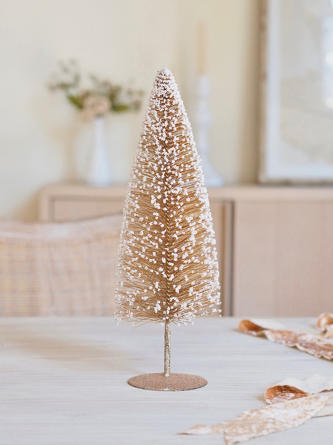 Glitter Copper Bottle Brush Trees - The Cross Decor & Design
