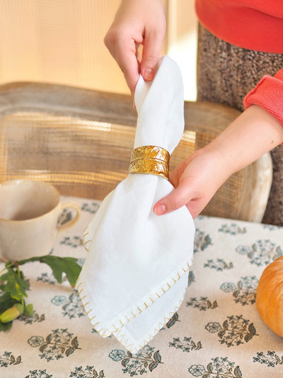 Gold Leaf Napkin Ring - The Cross Decor & Design