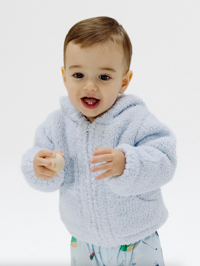 Blue Chenille Hoodie