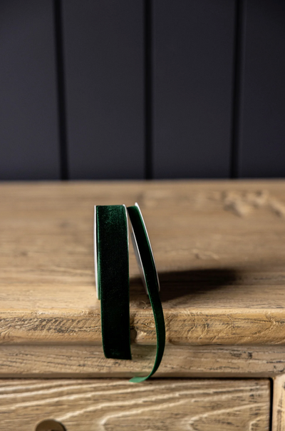 Emerald Green Velvet Ribbons