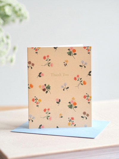 Ditsy Dahlia Thank You Card - The Cross Decor & Design
