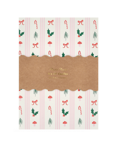 Festive Patterned Table Candles