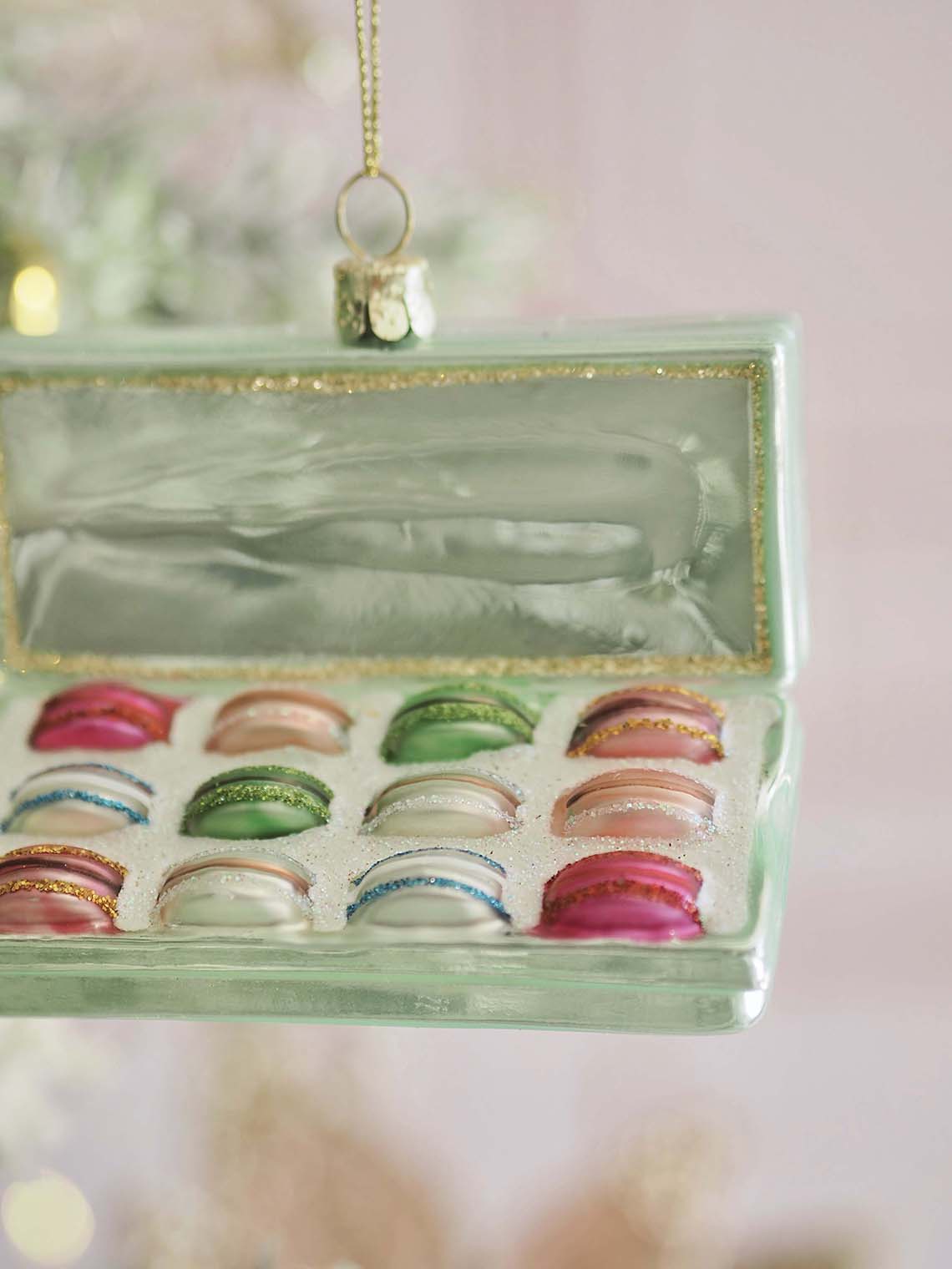 Blue Box of Macarons Ornament - The Cross Decor & Design