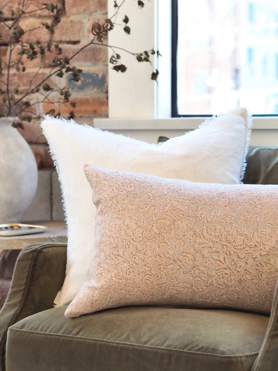 Lina Ivory Pillow | 20x20 - The Cross Decor & Design