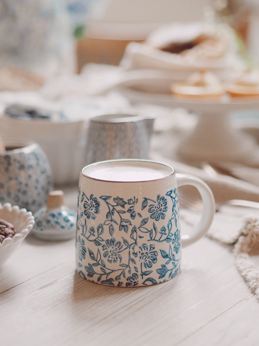 Jolie Blue Floral Mug - The Cross Decor & Design