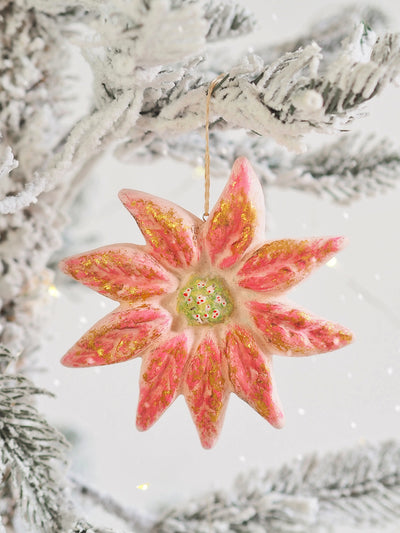 Vintage Poinsettia Ornaments - The Cross Decor & Design