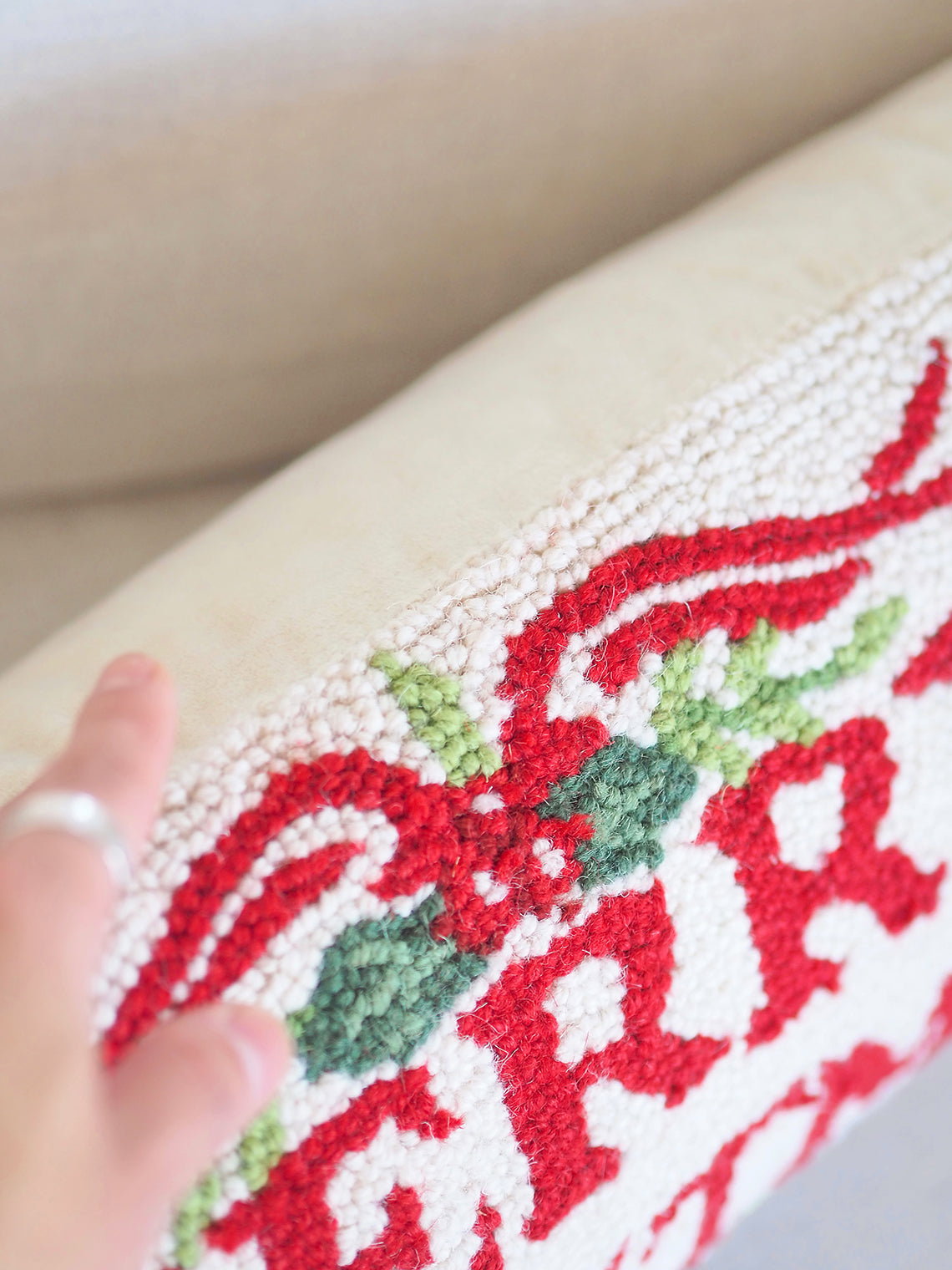 Merry Christmas Kate Mcrostie Hook Pillow 10x26