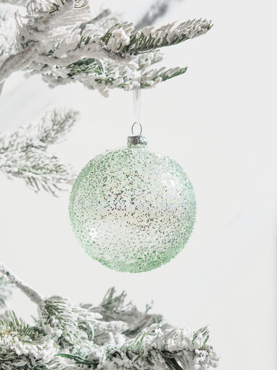Blue Textured Ball Ornament