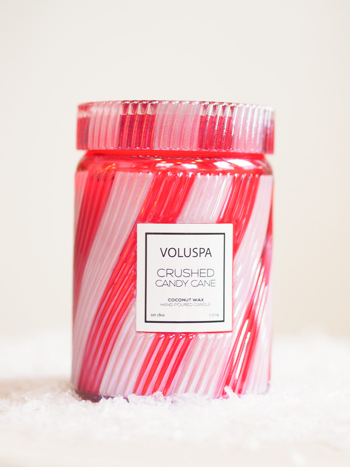 Crushed Candy Cane Jar Candle | Large