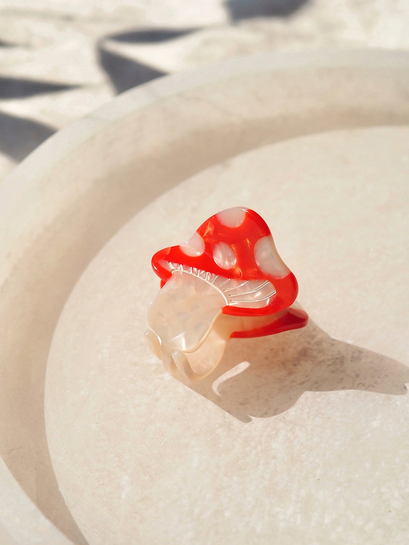 Cherry Cap Mushroom Claw Clip