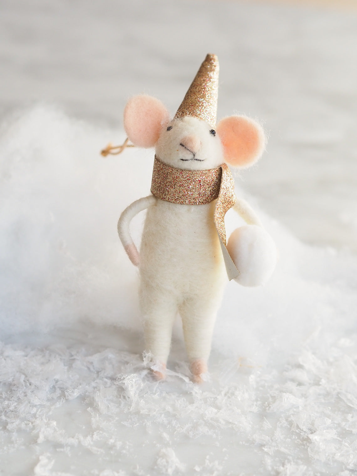 Snowball Mouse Ornament