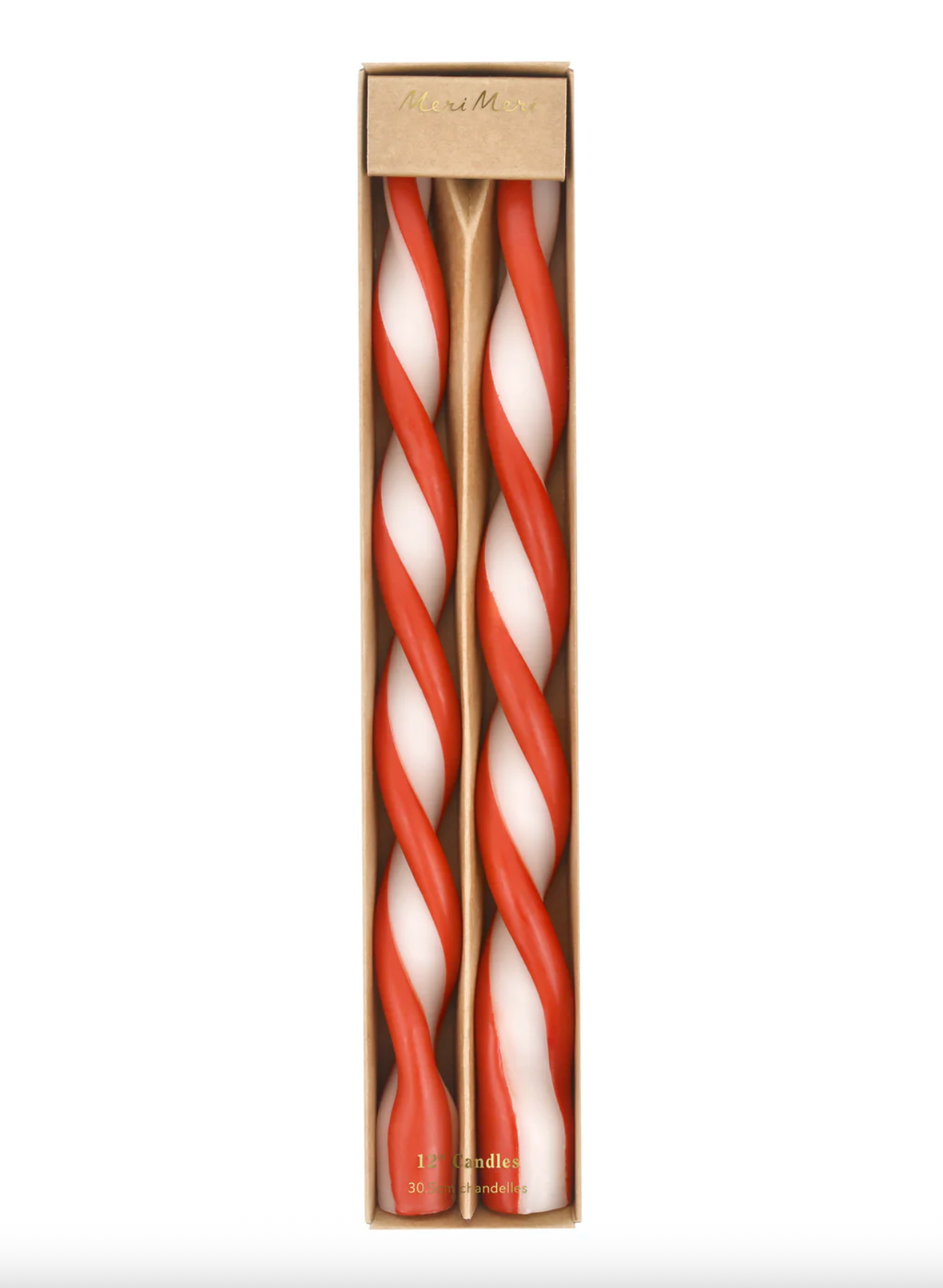 Red Stripe Twist Candles