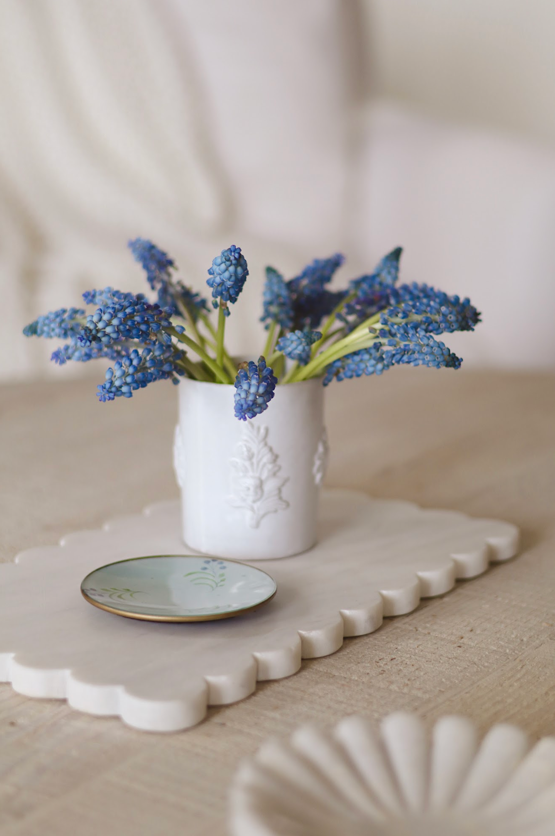 Yvette Scalloped Marble Board - The Cross Decor & Design