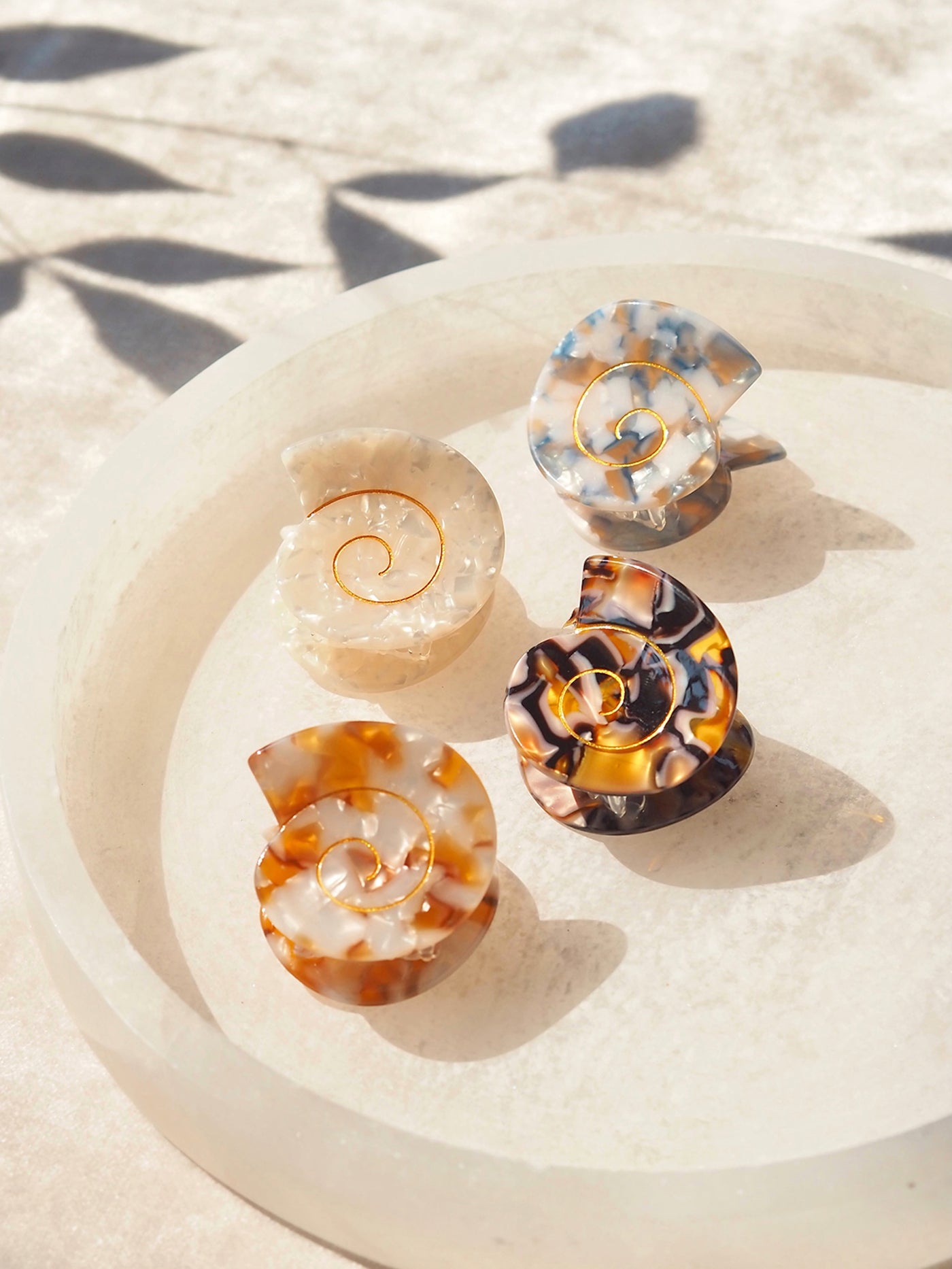 Cora Swirly Seashell Claw Clips