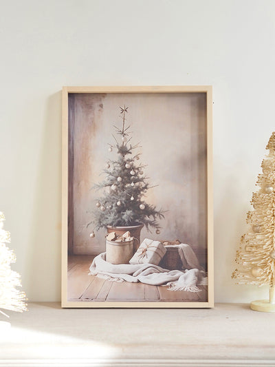 Vintage Christmas Tree Framed Print