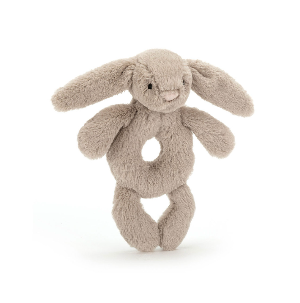 Bashful Beige Bunny Ring Rattle - The Cross Decor & Design