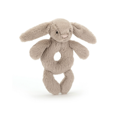 Bashful Beige Bunny Ring Rattle - The Cross Decor & Design