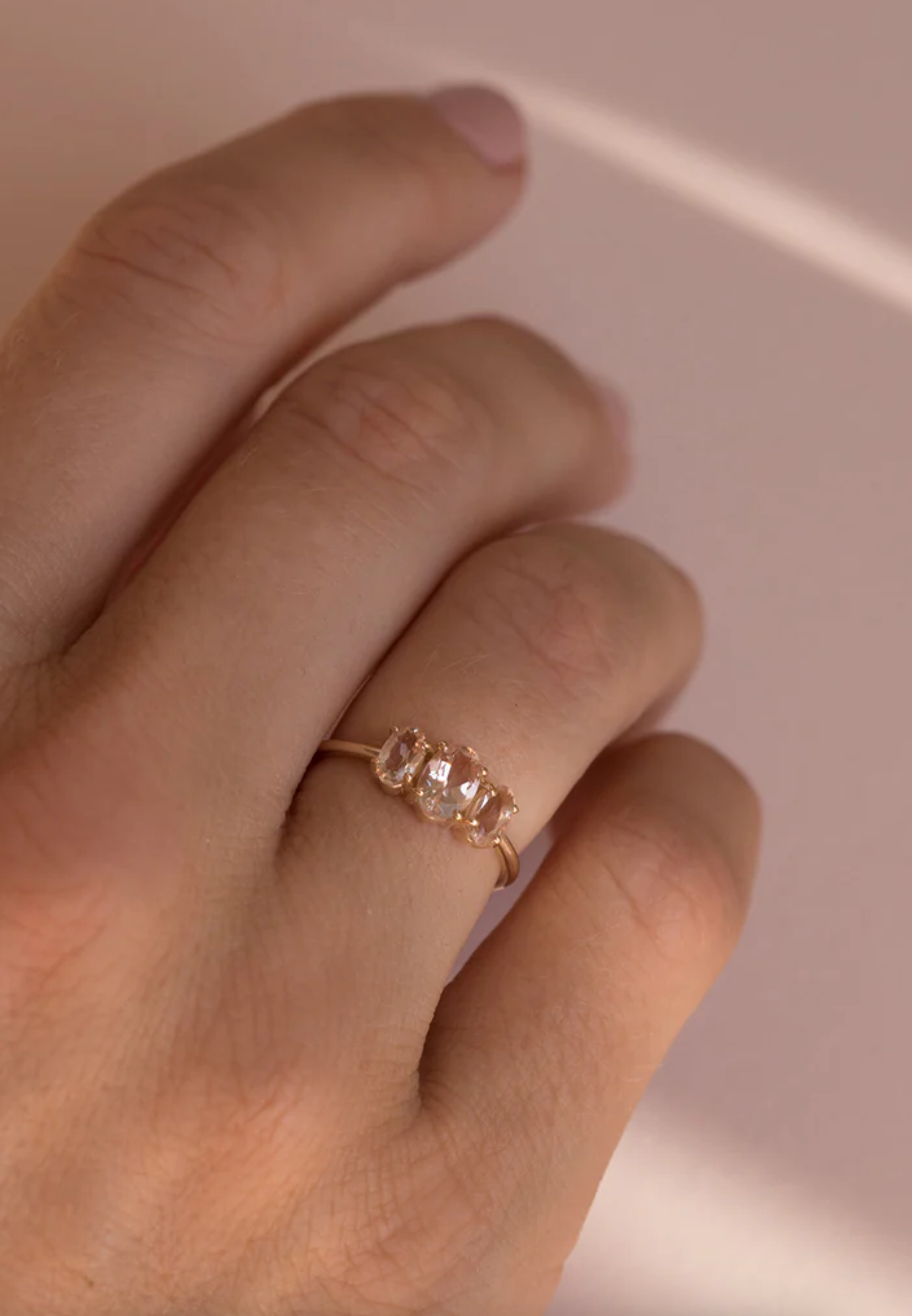 Bijou Morganite Ring | 14K Gold - The Cross Decor & Design