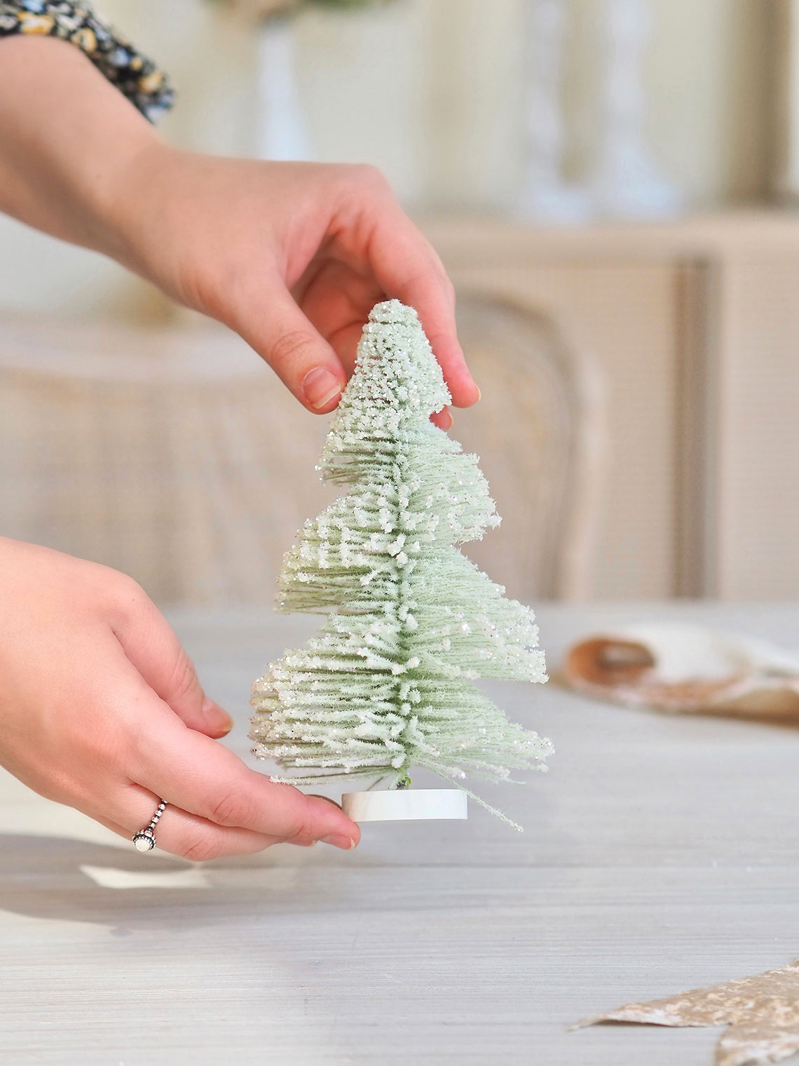 Snowy Sage Bottle Brush Trees - The Cross Decor & Design