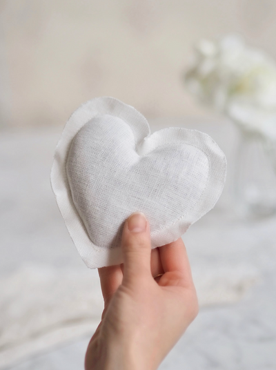 Lavender Linen Heart Sachets - The Cross Decor & Design