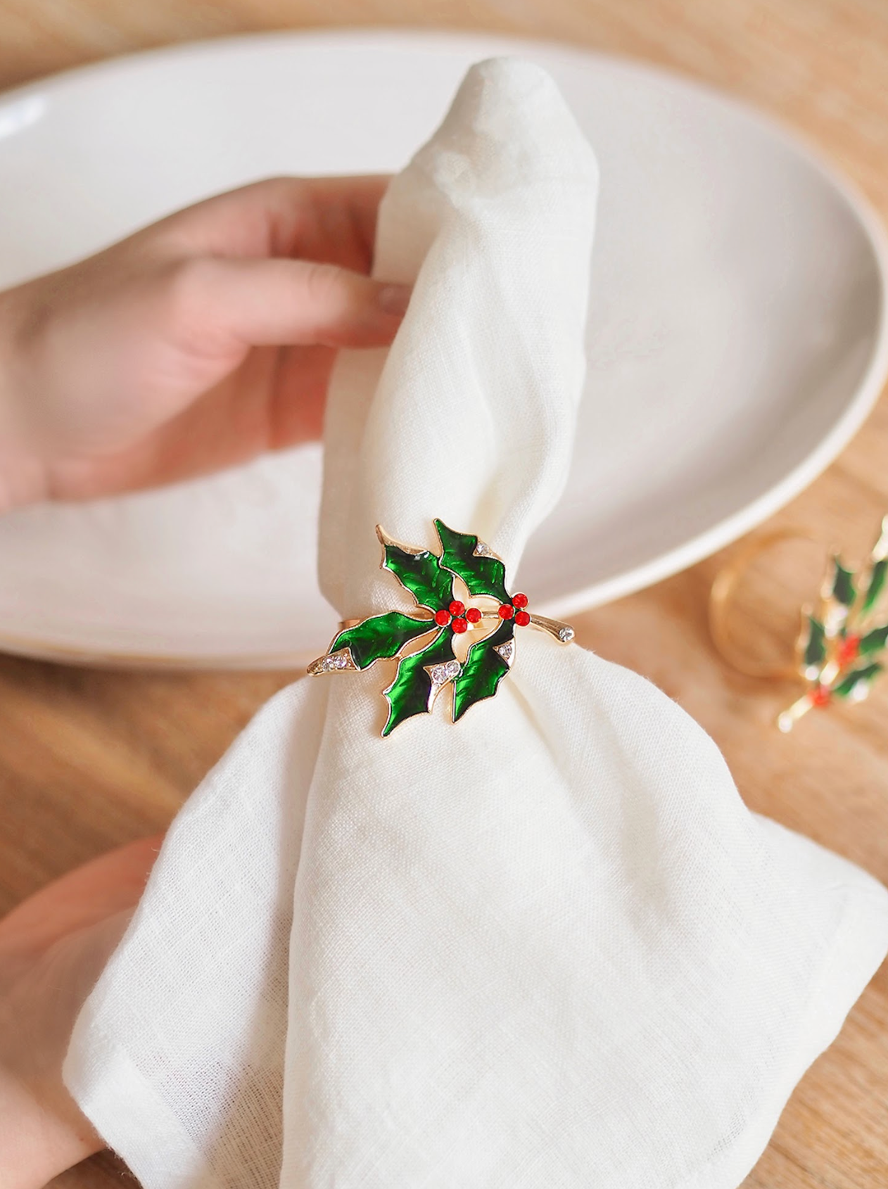 Holly Napkin Ring - The Cross Decor & Design