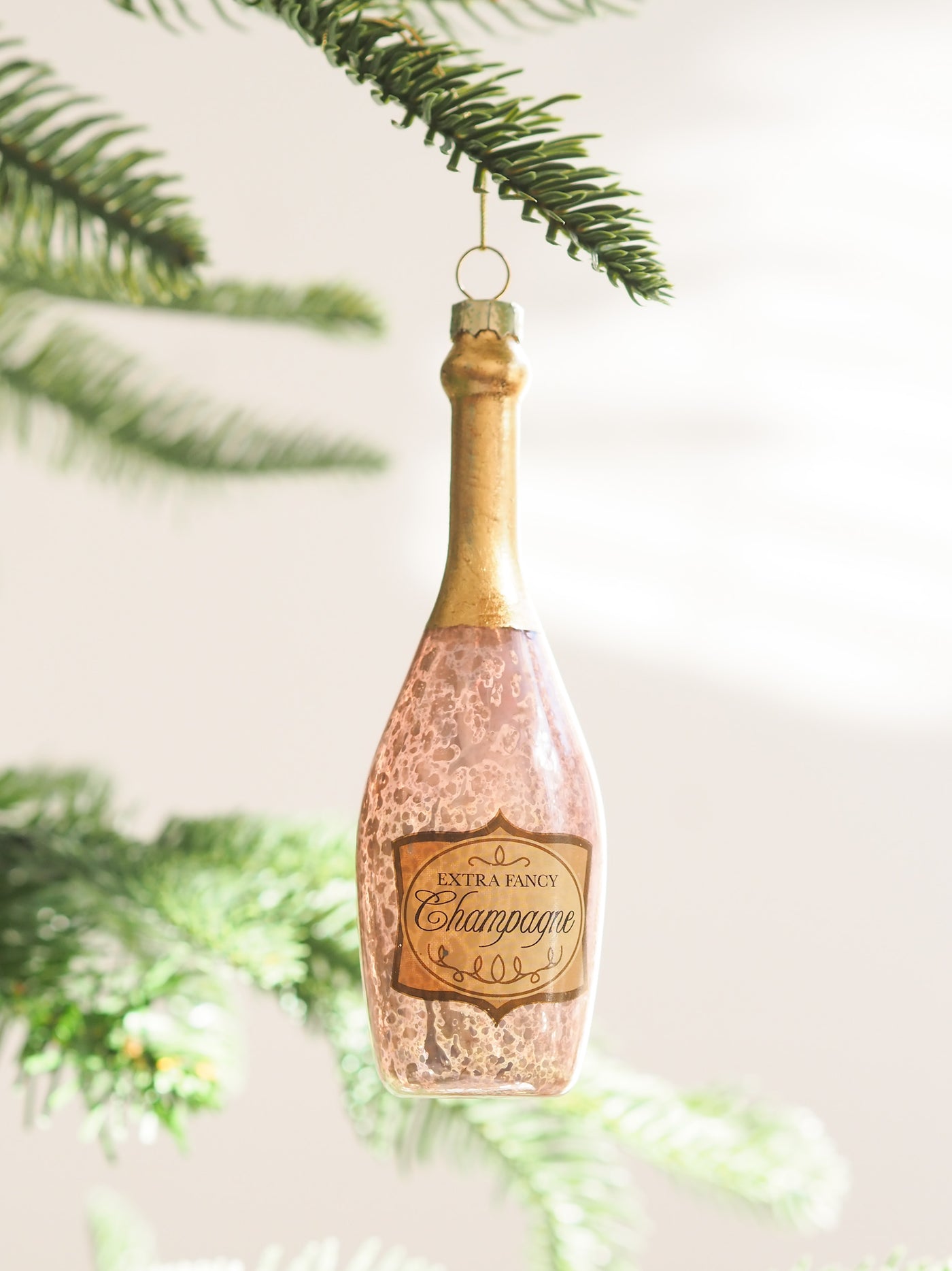 Extra Fancy Pink Champagne Ornament